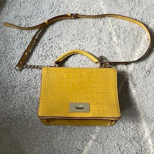 Kate Spade Yellow Faux Snakeskin Adjustable Crossbody Bag | NWOT